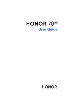 Honor 70 manual. Camera Instructions.